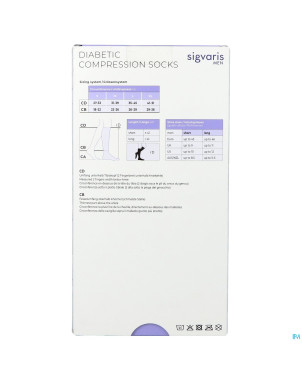 Sigvaris diabetic homme chauss. m long blanc