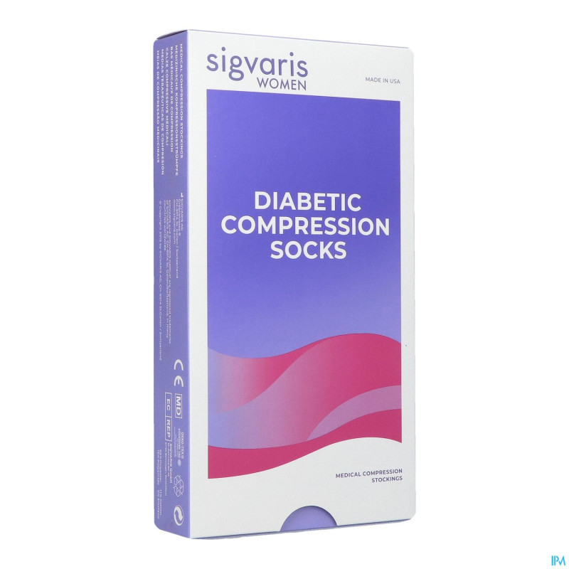 Sigvaris diabetic femme chauss. l long blanc