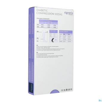 Sigvaris diabetic femme chauss. l long blanc