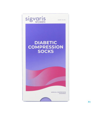 Sigvaris diabetic femme chauss. l long blanc