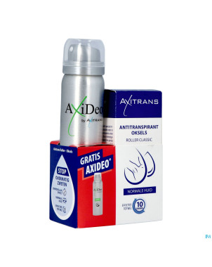 Axitrans roller peau norm.+axideo sport 75ml grat.