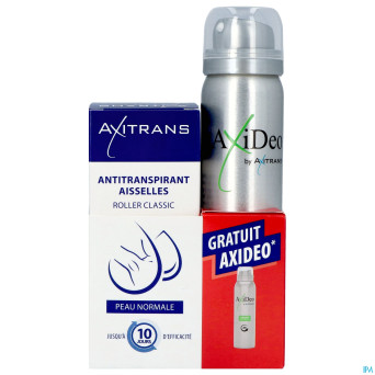 Axitrans roller peau norm.+axideo sport 75ml grat.