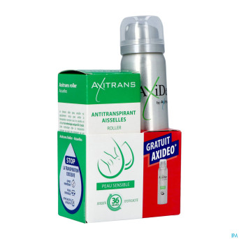 Axitrans roller peau sens.+axideo sport 75ml grat.