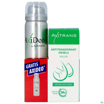 Axitrans roller peau sens.+axideo sport 75ml grat.