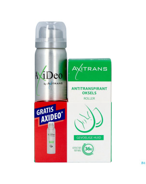 Axitrans roller peau sens.+axideo sport 75ml grat.