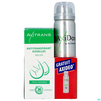 Axitrans roller peau sens.+axideo sport 75ml grat.