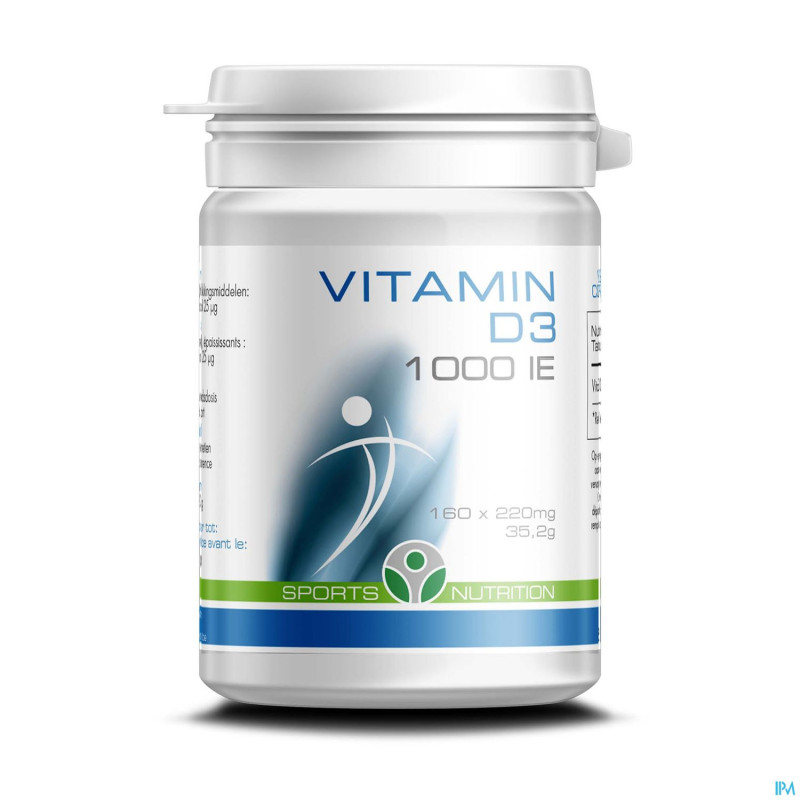 Soria sport nutrition vitamin d3 1000ie perles 160