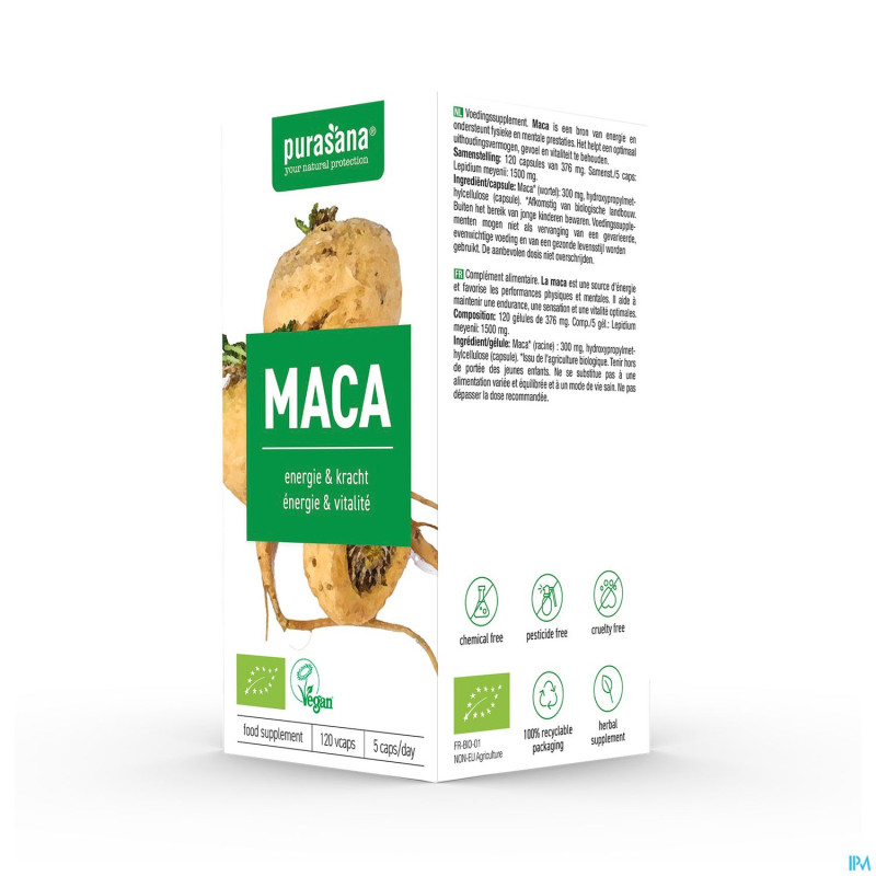Purasana vegan maca 300mg bio    v-caps 120