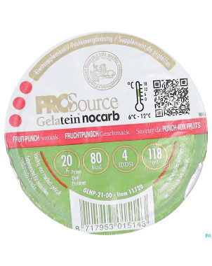 Prosource gelatein nocarb punchfruit20g prot.118ml