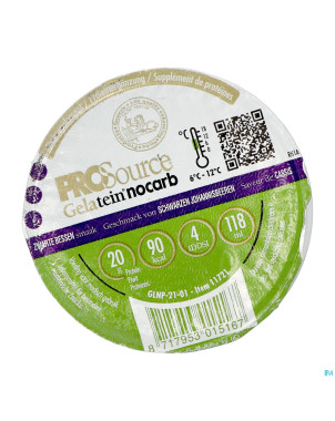 Prosource gelatein nocarb cassis 20g protein 118ml