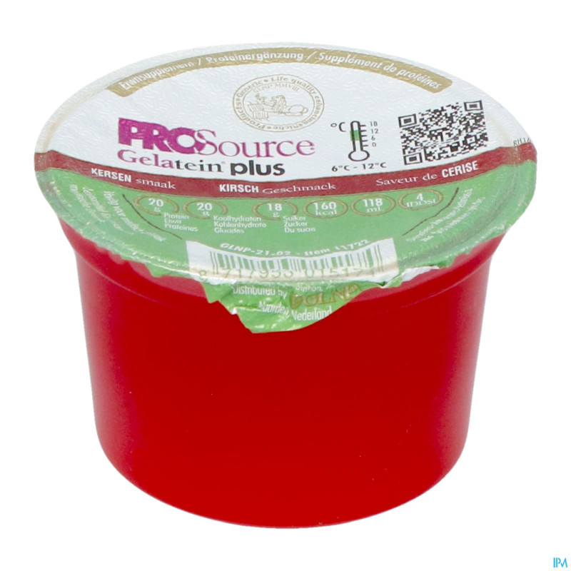 Prosource gelatein plus cerise 20g protein 118ml