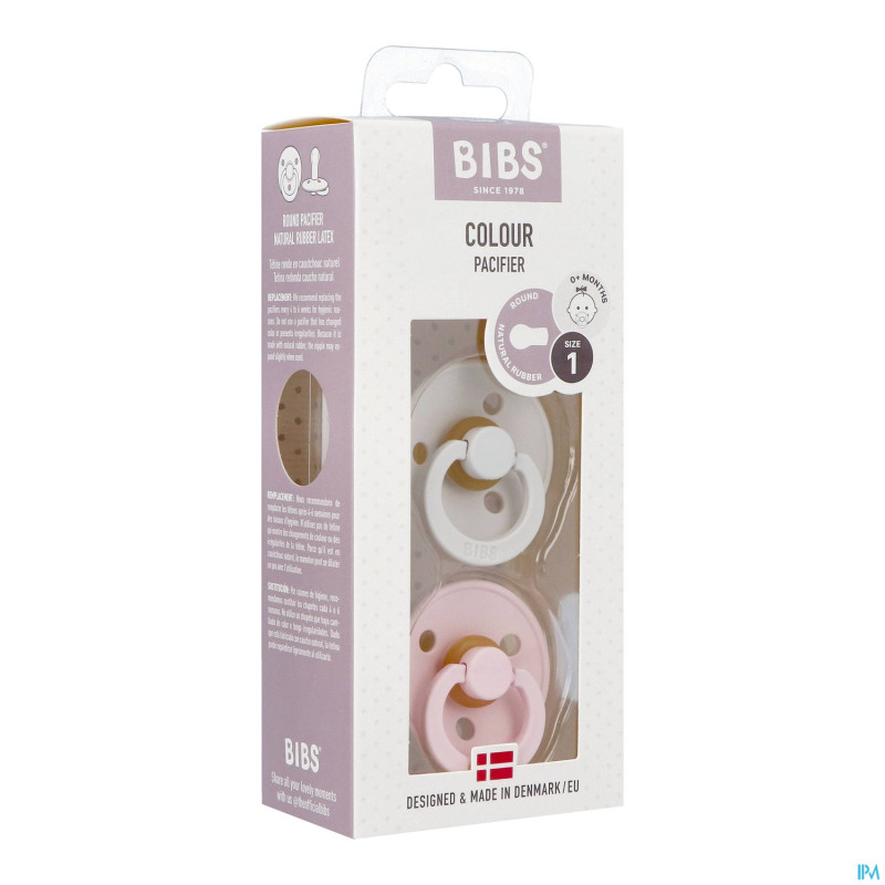 Bibs 1 sucette duo haze/blossom 2