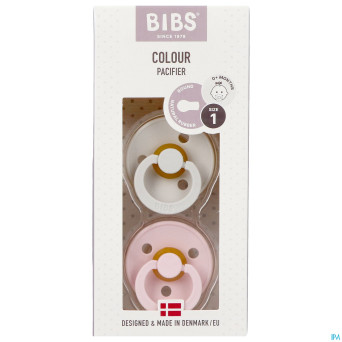 Bibs 1 sucette duo haze/blossom 2