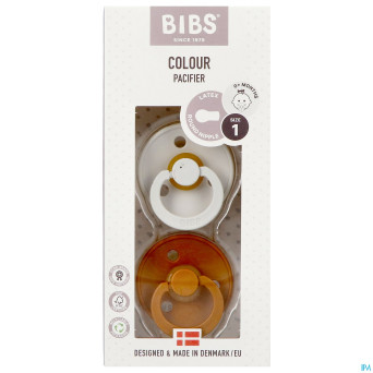 Bibs 1 sucette duo haze/caramel 2