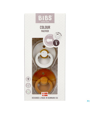 Bibs 1 sucette duo haze/caramel 2
