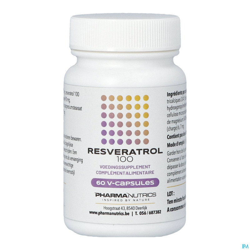 Resveratrol 100 forte v-caps 60    pharmanutrics