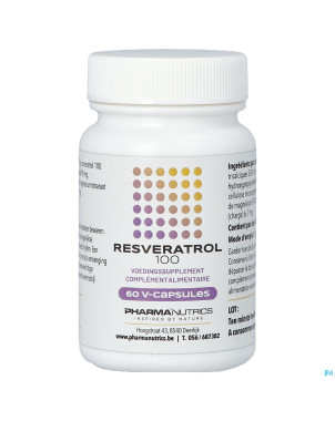 Resveratrol 100 forte v-caps 60    pharmanutrics