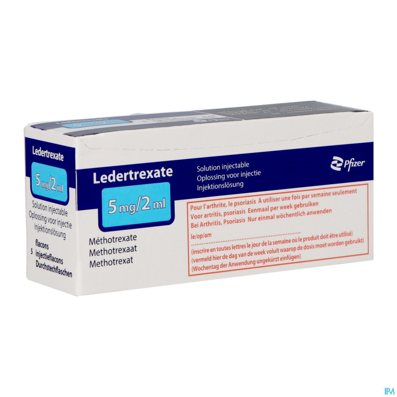 Ledertrexate  5mg/2ml sol inj fl inj  5