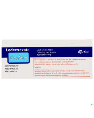 Ledertrexate  5mg/2ml sol inj fl inj  5