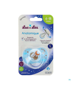 Luc&lea sucette nuit ana 6-18m paresseux anneau