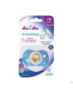 Luc&lea sucette nuit ana 18m+ singe anneau