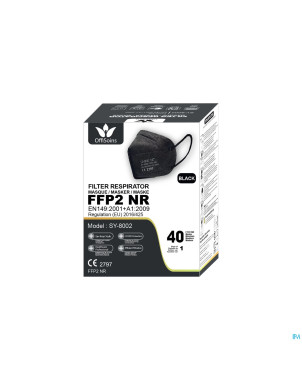 Offisoins masques ffp2 nr noir    boite 40