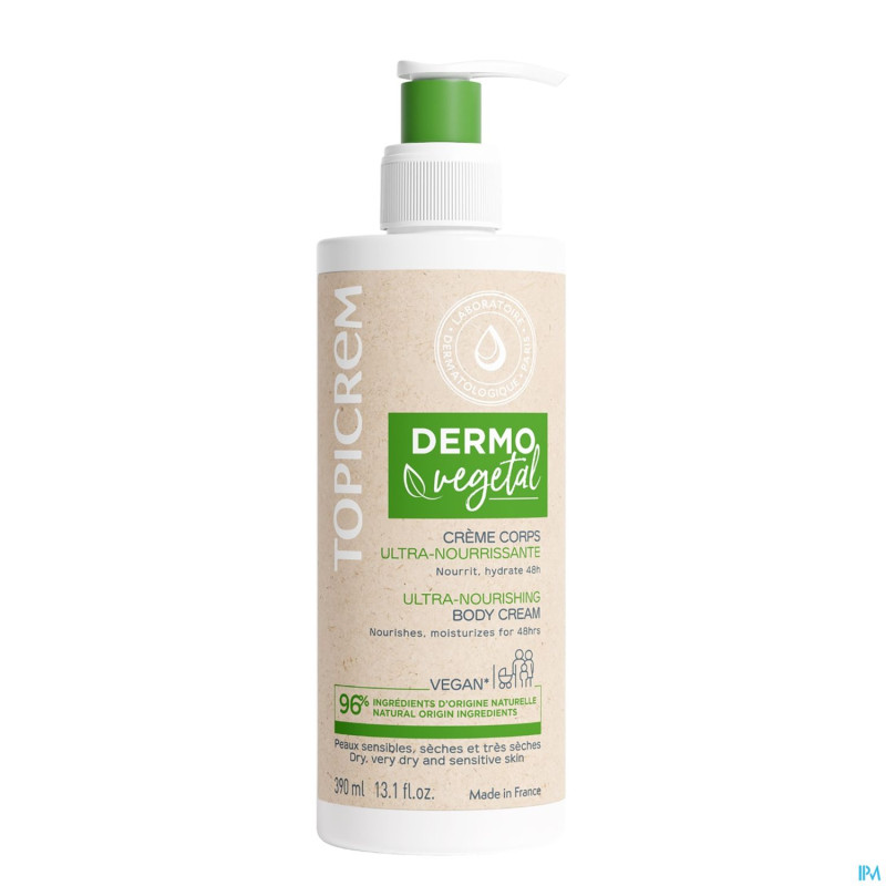 Topicrem dermovegetal ultra-nouris. cr corps 390ml
