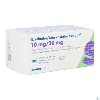Ezetimibe atorvastatin sandoz 10/20mg comp pell100