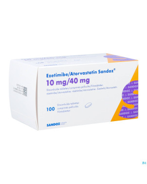 Ezetimibe atorvastatin sandoz 10/40mg comp pell100