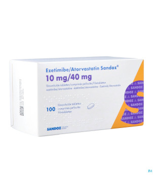 Ezetimibe atorvastatin sandoz 10/40mg comp pell100