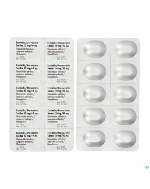 Ezetimibe atorvastatin sandoz 10/40mg comp pell100