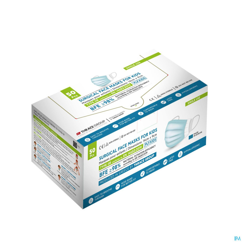 Masque chirurgicaux enfants iir bleu 50   infinity