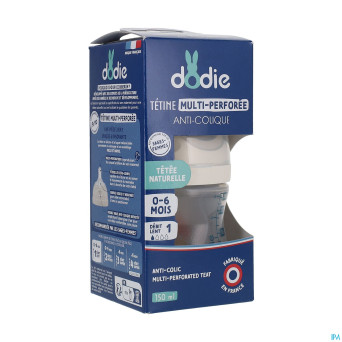 Dodie biberon a/colique teat&ring rose +0m   150ml