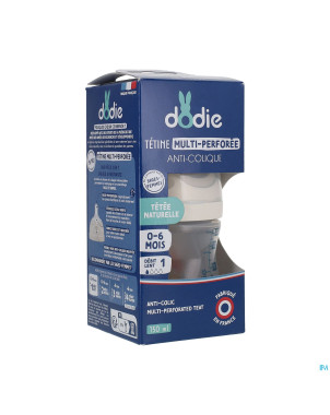 Dodie biberon a/colique teat&ring rose +0m   150ml