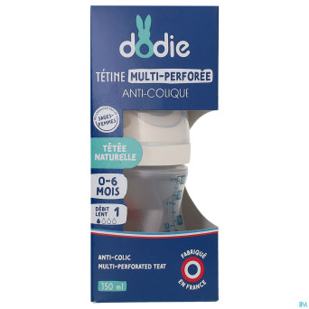 Dodie biberon a/colique teat&ring rose +0m   150ml