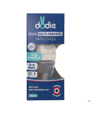 Dodie biberon a/colique teat&ring rose +0m   150ml