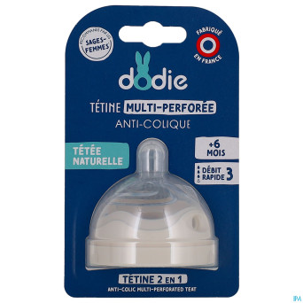 Dodie tetine biomim.&bague +6m silic. deb. 3 rap.1