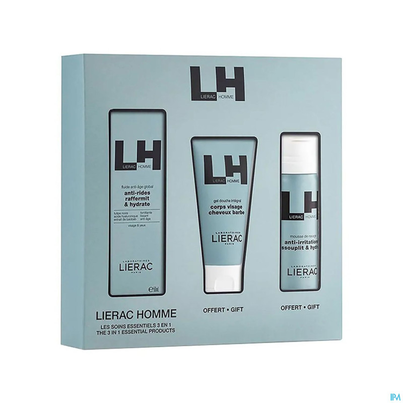 Lierac homme coffret homme a/age 3 prod    50ml