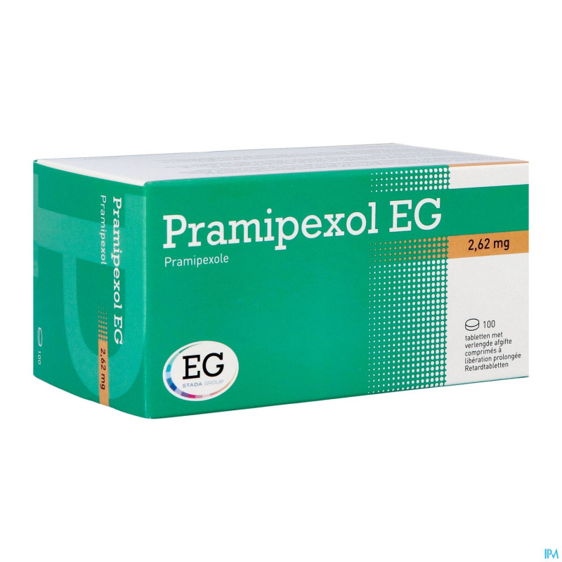 Pramipexol eg 2,62mg lib.prolongee comp 100