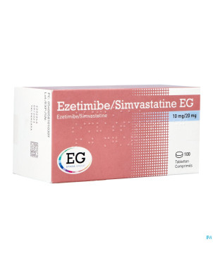 Ezetimibe simvastatine eg 10mg/20mg comp 100 blist