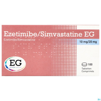 Ezetimibe simvastatine eg 10mg/20mg comp 100 blist