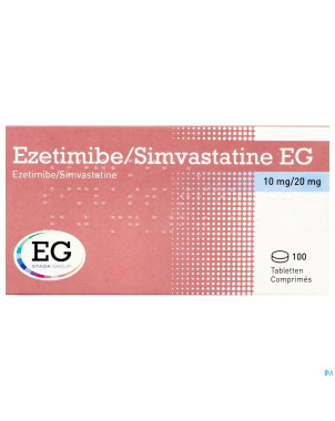 Ezetimibe simvastatine eg 10mg/20mg comp 100 blist