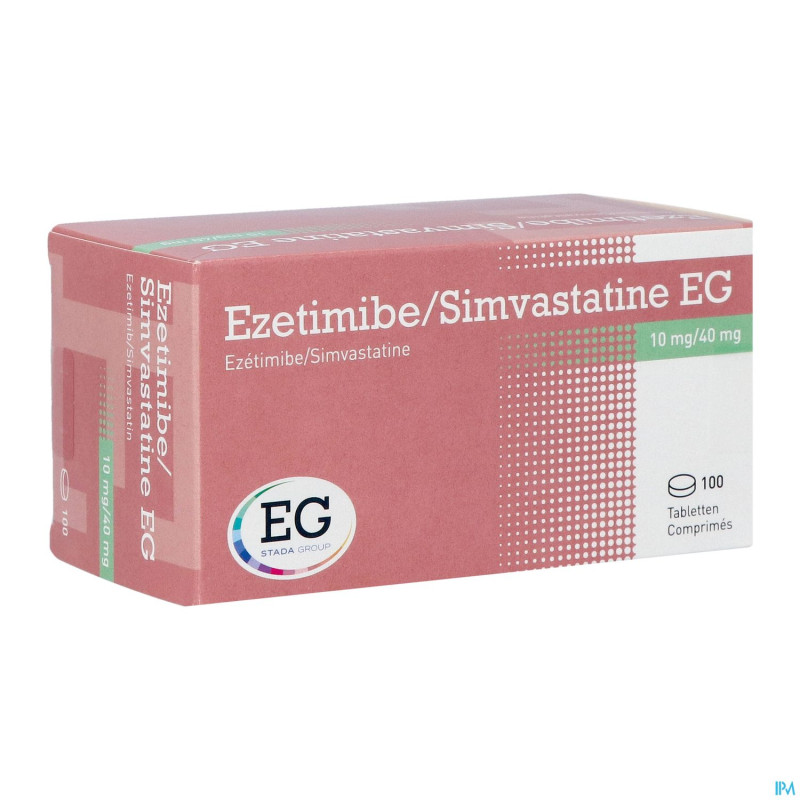 Ezetimibe simvastatine eg 10mg/40mg comp 100 blist