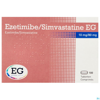 Ezetimibe simvastatine eg 10mg/80mg comp 100 blist