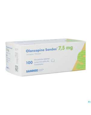 Olanzapine sandoz  7,5mg comp pell 100