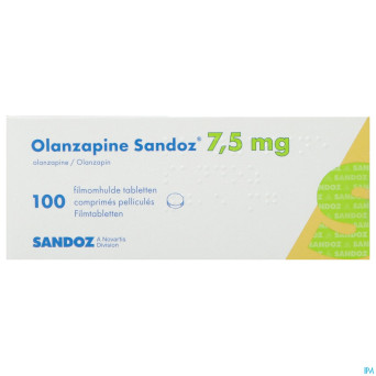 Olanzapine sandoz  7,5mg comp pell 100