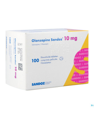 Olanzapine sandoz 10,0mg comp pell 100