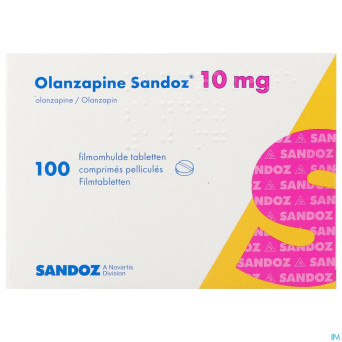 Olanzapine sandoz 10,0mg comp pell 100