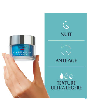 Eucerin hyaluron filler+ x3 soin nuit b.hydra 50ml