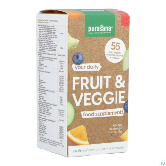 Purasana fruit&veggie multivitamine    v-caps 60